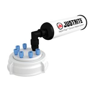 JUSTRITE 12831 Cap With Filter, 70 mm, 6 Ports, 1/8 Inch Outer Dia. | CD8DKK