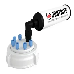 JUSTRITE 12831 Cap With Filter, 70 mm, 6 Ports, 1/8 Inch Outer Dia. | CD8DKK