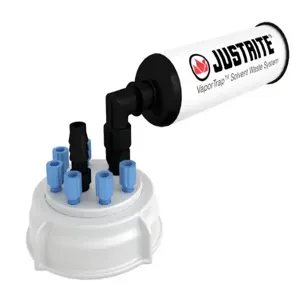 JUSTRITE 12832 Cap With Filter, 70 mm, 6 Ports, 1/8 Inch Outer Dia. | CD8DKL