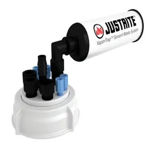 JUSTRITE 12835 Cap With Filter, 70 mm, 1 Port, 1/4 or 3/8 Inch Hose Barb | CD8DKP