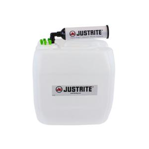 JUSTRITE 12836 Ballonflasche mit Filter, HDPE, 13.5 l, 70 Kappen, 6 x 1/16 Zoll Größe | CD8DKQ