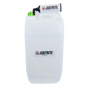 JUSTRITE 12837 Carboy With Filter, Hdpe, 20L, 70 Cap, 6 x 1/16 Inch Size | CD8DKR