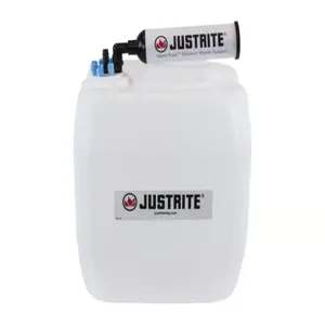 JUSTRITE 12840 Carboy With Filter, Hdpe, 13.5L, 70 Cap, 6 Port | CD8DKV