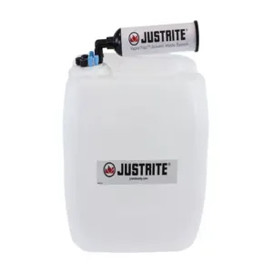 JUSTRITE 12842 Carboy With Filter, Hdpe, 13.5L, 70 Cap, 7 Port | CD8DKX