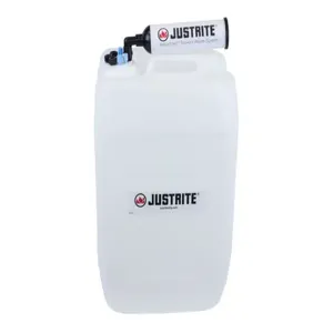 JUSTRITE 12843 Carboy With Filter, Hdpe, 20L, 70 Cap, 7 Port | CD8DKY