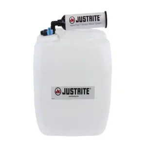 JUSTRITE 12844 Carboy With Filter, Hdpe, 13.5L, 70 Cap, 8 Port | CD8DKZ