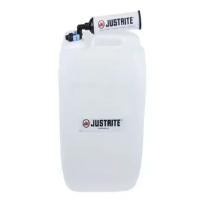 JUSTRITE 12845 Carboy With Filter, Hdpe, 20L, 70 Cap, 8 Port | CD8DLA