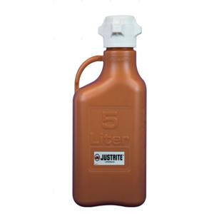 JUSTRITE 12920 Carboy, Hdpe, 5L, 83 mm Cap, Amber | CD8DPE