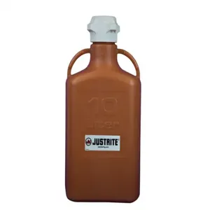 JUSTRITE 12923 Carboy, Hdpe, 40L, 120 Cap, Amber | CD8DPH