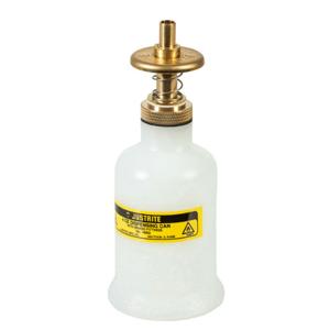 JUSTRITE 14002 Dispensing Can, 4 Ounce, Brass Dispenser Valves, White, Polyethylene | AD2DUC JUT14002WH