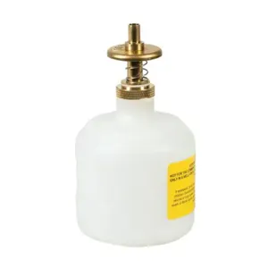 JUSTRITE 14005 Dispensing Can, 8 Ounce, Brass Dispenser Valves, Translucent, White | CD8CDU JUT14005WH