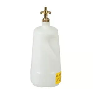 JUSTRITE 14012 Dispensing Can, 1 Quart Brass Dispenser Valves, Translucent, White | CD8CDV JUT14012WH