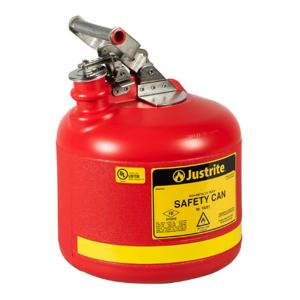 JUSTRITE 14261 Safety Can, Stainless Steel Hardware, Type I, 2-1/2 Gallon, Red | AC9YLG JCN14261RD