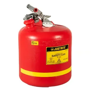 JUSTRITE 14561 Safety Can, Type I, 5 Gallon, 16 Inch Height, Red | AC9YLF JCN14561RD