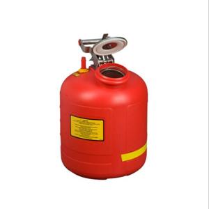 JUSTRITE 14565 Disposal Can for Liquid Disposal, Built-In Fill Gauge, 5 Gallon, Polyethylene, Red | AA4ZUX 13M373