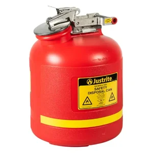 JUSTRITE 14765 Disposal Can for Liquid Disposal, 5 Gallon, Red, Polyethylene | AC8HYH JCN14765Z0, 14765Z