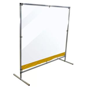 JUSTRITE 15610 Workspace Guard, Free Standing, 6 X 5 Feet Size, PVC in Aluminum Frame | CH6GCH