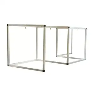 JUSTRITE 15613 Workspace Guard, Rectangular Breakroom, 7 x 2 Feet Size, PVC in Aluminum Frame | CH6GCL