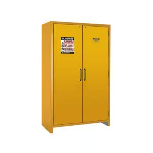 JUSTRITE 22607 Storage Cabinet, Double Door, 3 Shelves, 30 Gallon, 1200 x 2070mm Size, Yellow | CD8DRG JCB22609YL, 22609