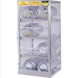 JUSTRITE 23002 Gas Cylinder Cabinet Locker, 20 to 33 lb. LPG Cylinder, 49.5 x 30 x 32 Inch Size, Aluminum | AD8BMZ 4HTZ9