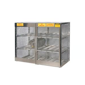 JUSTRITE 23004 Gas Cylinder Cabinet Locker, 12 Cylinder, 20 to 33 lb. LPG Cylinder, Aluminum | CD8CDZ