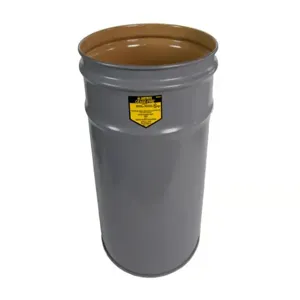 JUSTRITE 26040 Waste Receptacle, 4-1/2 Gallon, Metal, Gray | AA6QVU 14N866