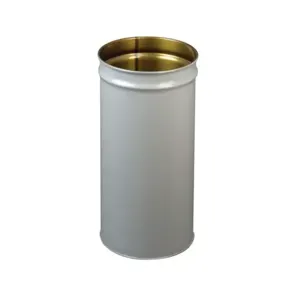 JUSTRITE 26054 Waste Receptacle, Gray, Stainless Steel, 55 Gallon | AE6HUC 5T262