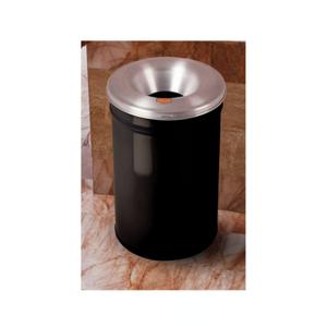 JUSTRITE 26606K Waste Receptacle, Safety Drum Can, Round, 6 Gallon, Black | AD2WTD 3VMZ9