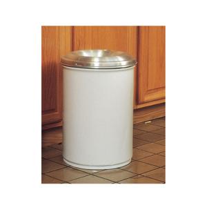 JUSTRITE 26606W Waste Receptacle, Safety Drum Can, Round, 6 Gallon, White | AD2WTH 3VNC3