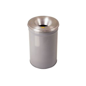 JUSTRITE 26612G Waste Receptacle, Safety Drum Can, 6 Gallon, Gray | CD8CEV JCN26612GY