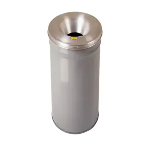 JUSTRITE 26612G Waste Receptacle, Safety Drum Can, 6 Gallon, Gray | CD8CEV JCN26612GY