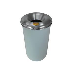 JUSTRITE 26612W Waste Receptacle, Safety Drum Can, Round, 12 Gallon, White | AD2WTN 3VNE1
