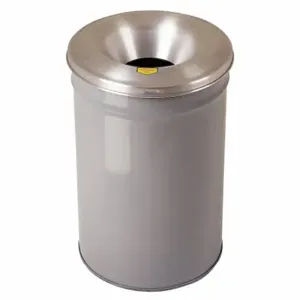 JUSTRITE 26630G Waste Receptacle, Safety Drum Can With Aluminum Head, 30 Gallon, Gray | CD8CEX