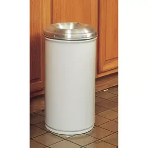 JUSTRITE 26630W Waste Receptacle, Safety Drum Can, Round, 30 Gallon, White | AD2WTY 3VNG7