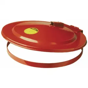 JUSTRITE 26730 Drum Cover, Metal, Self Closing, 30 Gallons, Fire Safe, Red | AC3NXD 2VAE1