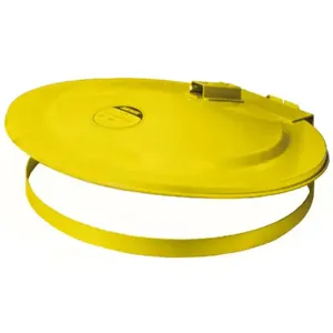 JUSTRITE 26751 Drum Cover, 55 Gallon, Yellow | CD8CEZ JCN26751YL