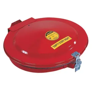 JUSTRITE 26752 Drum Cover, 55 Gallon Drum, Steel, Red | CD8CFA