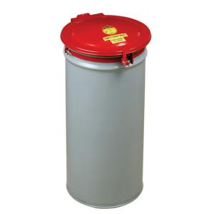 JUSTRITE 26753 Drum Cover, 5 Gallon Drum, Self-Latching, Steel, Red | CD8CFB