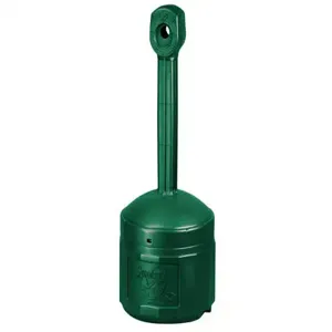 JUSTRITE 26800G Cigarette Receptacle, Forest Green, 4 Gallon, Plastic | AD2NME JSM26800FG