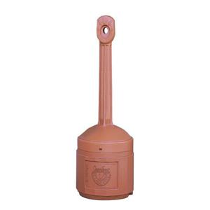 JUSTRITE 26800T Cigarette Receptacle, Terra Cotta, 4 Gallon, Plastic | AD2NMG JSM26800TE