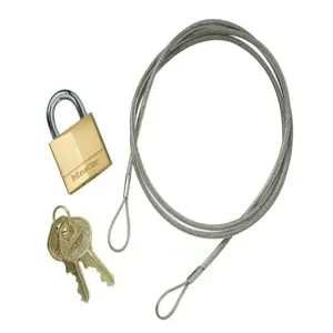 JUSTRITE 268505 Metal Anchoring Cable Kit With Padlock | AA6QWH 14N881