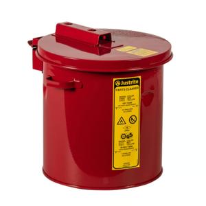 JUSTRITE 27602 Dip Tank, Benchtop, 2 Gallon, Manual Cover With Fusible Link, Steel, Red | AE7WEU JUT27602RD