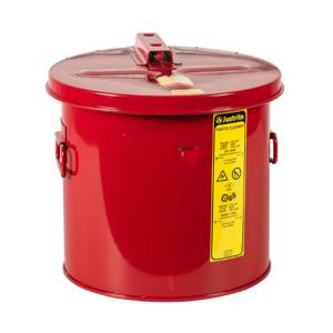 JUSTRITE 27603 Dip Tank, Benchtop, 3-1/2 Gallon, Manual Cover With Fusible Link, Steel, Red | AE3BCD 5AM93