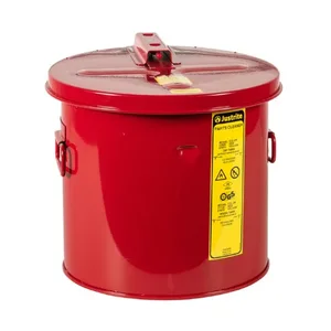 JUSTRITE 27603 Dip Tank, Benchtop, 3-1/2 Gallon, Manual Cover With Fusible Link, Steel, Red | AE3BCD 5AM93