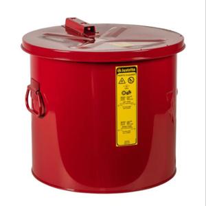 JUSTRITE 27603 Dip Tank, Benchtop, 3-1/2 Gallon, Manual Cover With Fusible Link, Steel, Red | AE3BCD 5AM93