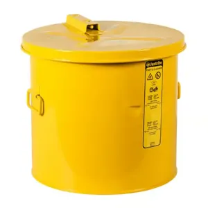 JUSTRITE 27606 Dip Tank for Cleaning Part, Benchtop, 5 Gallon, Steel, Yellow | AA4ZVQ JUT27606YL