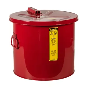 JUSTRITE 27608 Dip Tank, Benchtop, 8 Gallon, Manual Cover With Fusible Link, Steel, Red | AE7UFM JUT27608RD