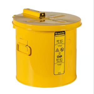 JUSTRITE 27613 Dip Tank, 3.5 Gallon, Manual Cover With Fusible Link, Steel, Yellow | CD8CFN