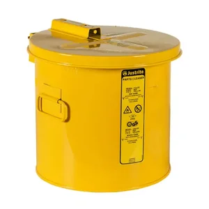 JUSTRITE 27613 Dip Tank, 3.5 Gallon, Manual Cover With Fusible Link, Steel, Yellow | CD8CFN