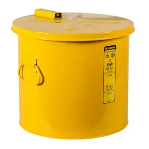 JUSTRITE 27618 Dip Tank for Cleaning Part, Benchtop, 8 Gallon, Steel, Yellow | AA4ZVT JUT27618YL